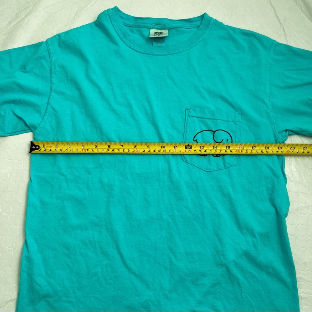 Ivory Ella turquoise signature logo elephant short sleeve pocket t-shirt - Picture 6 of 9